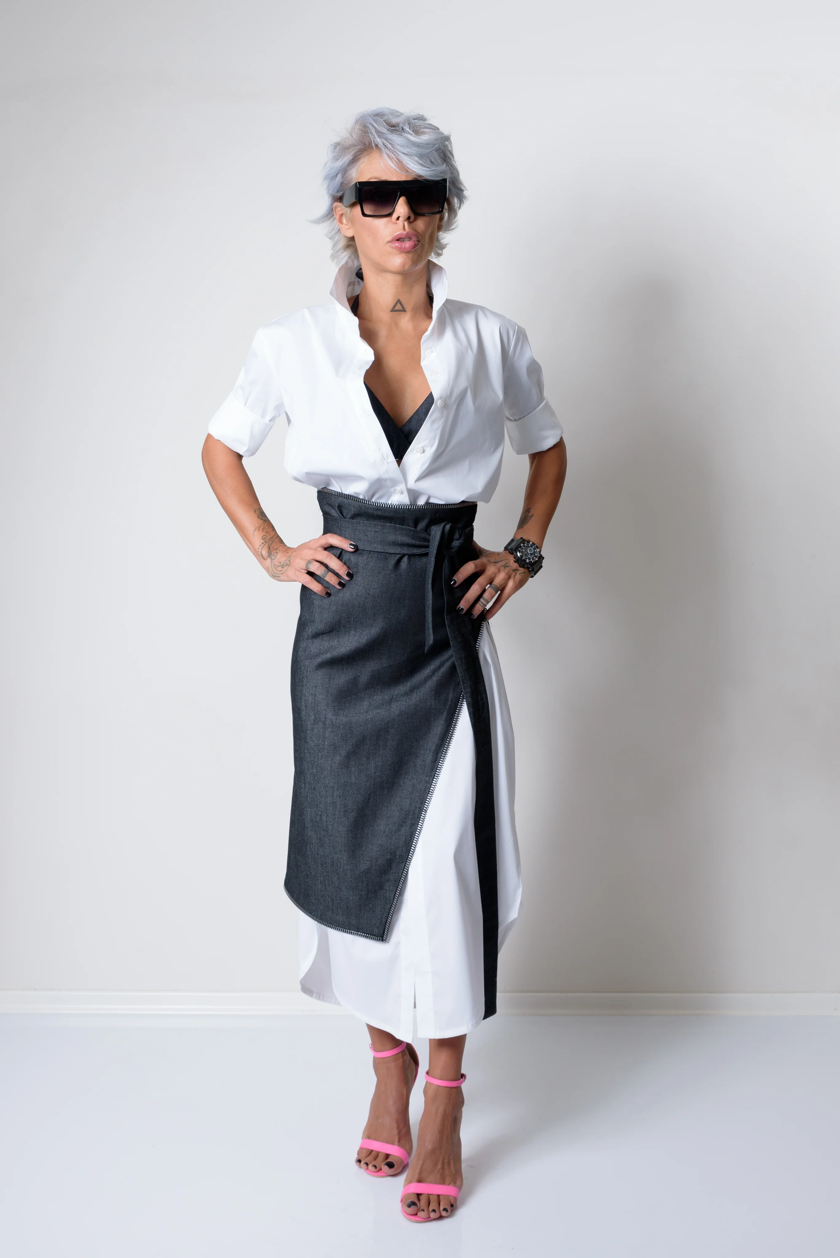 Maxi Oversized White Shirt Dress - Image 12