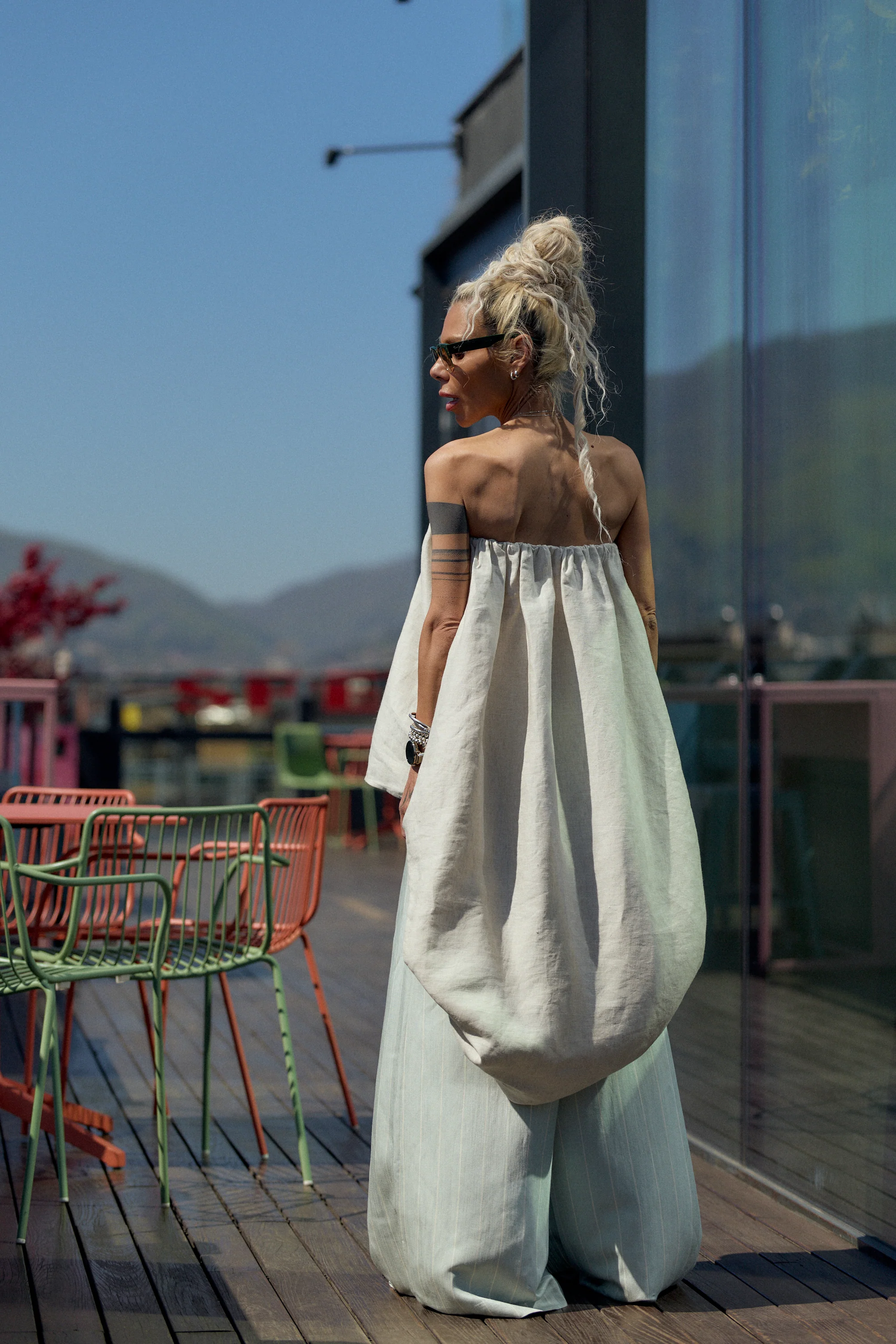 Beige Oversized Linen Tunic - Image 6