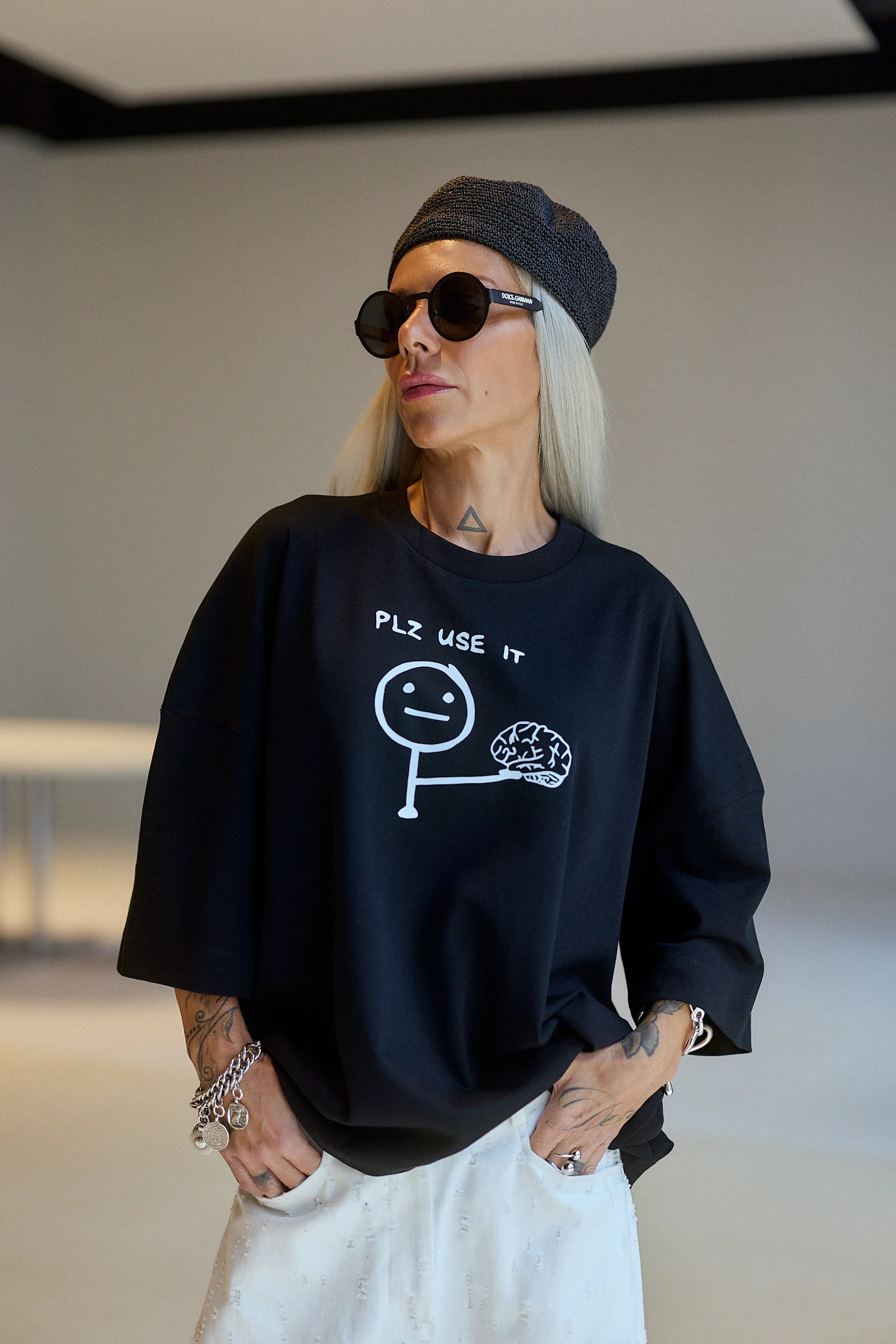 Black Oversized  Graphic T-Shirt