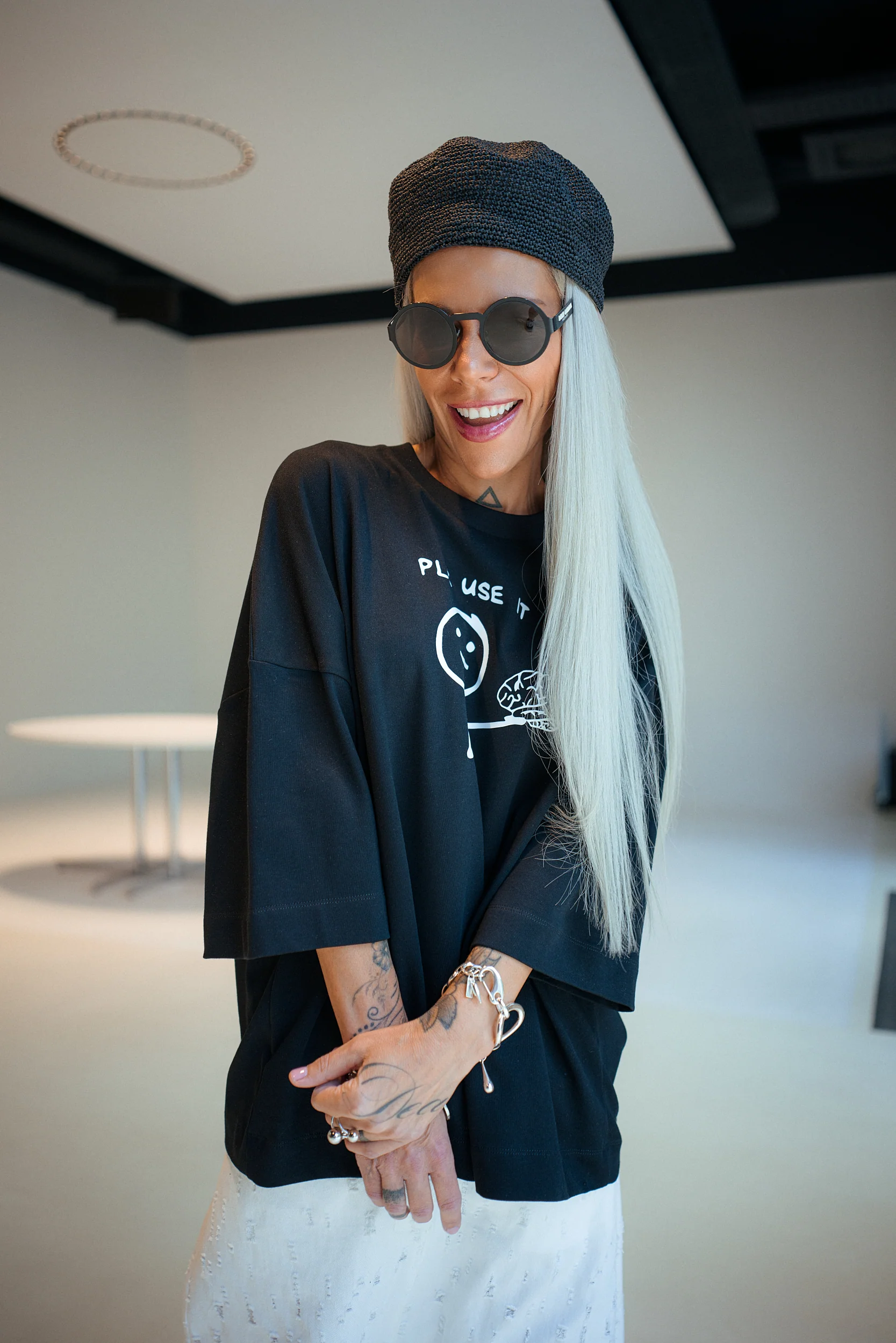 Black Oversized  Graphic T-Shirt - Image 2
