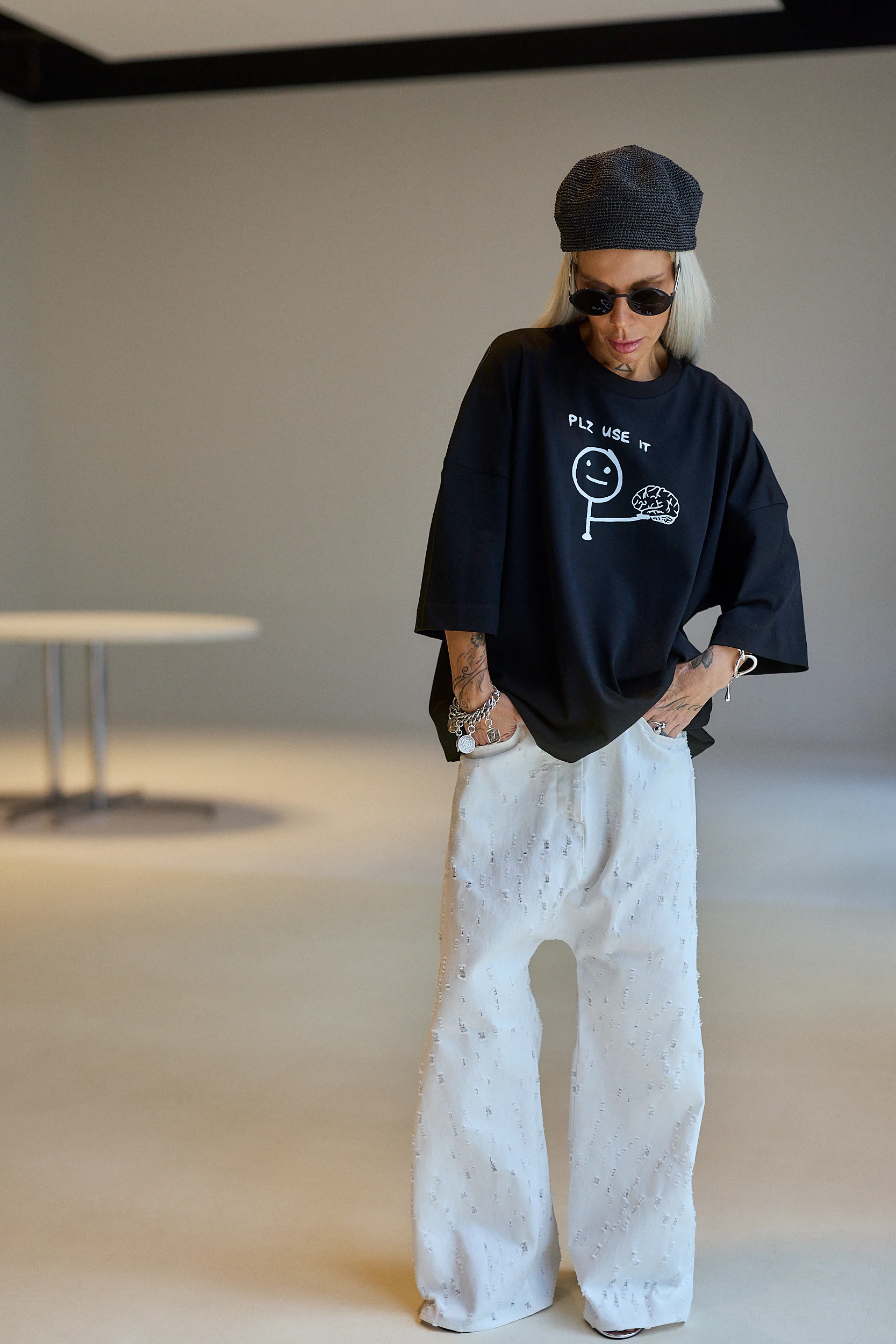 Black Oversized  Graphic T-Shirt - Image 4