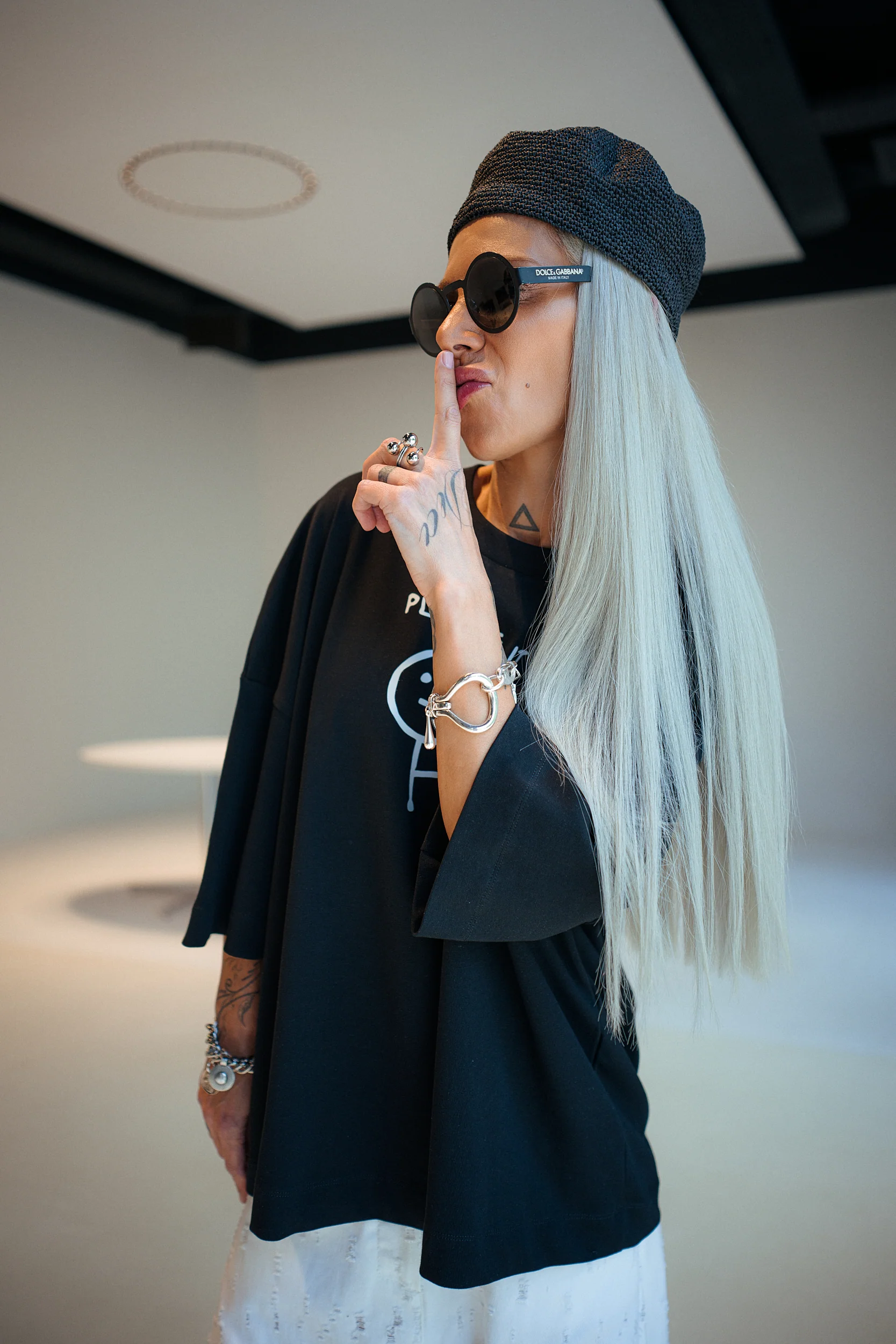 Black Oversized  Graphic T-Shirt - Image 5