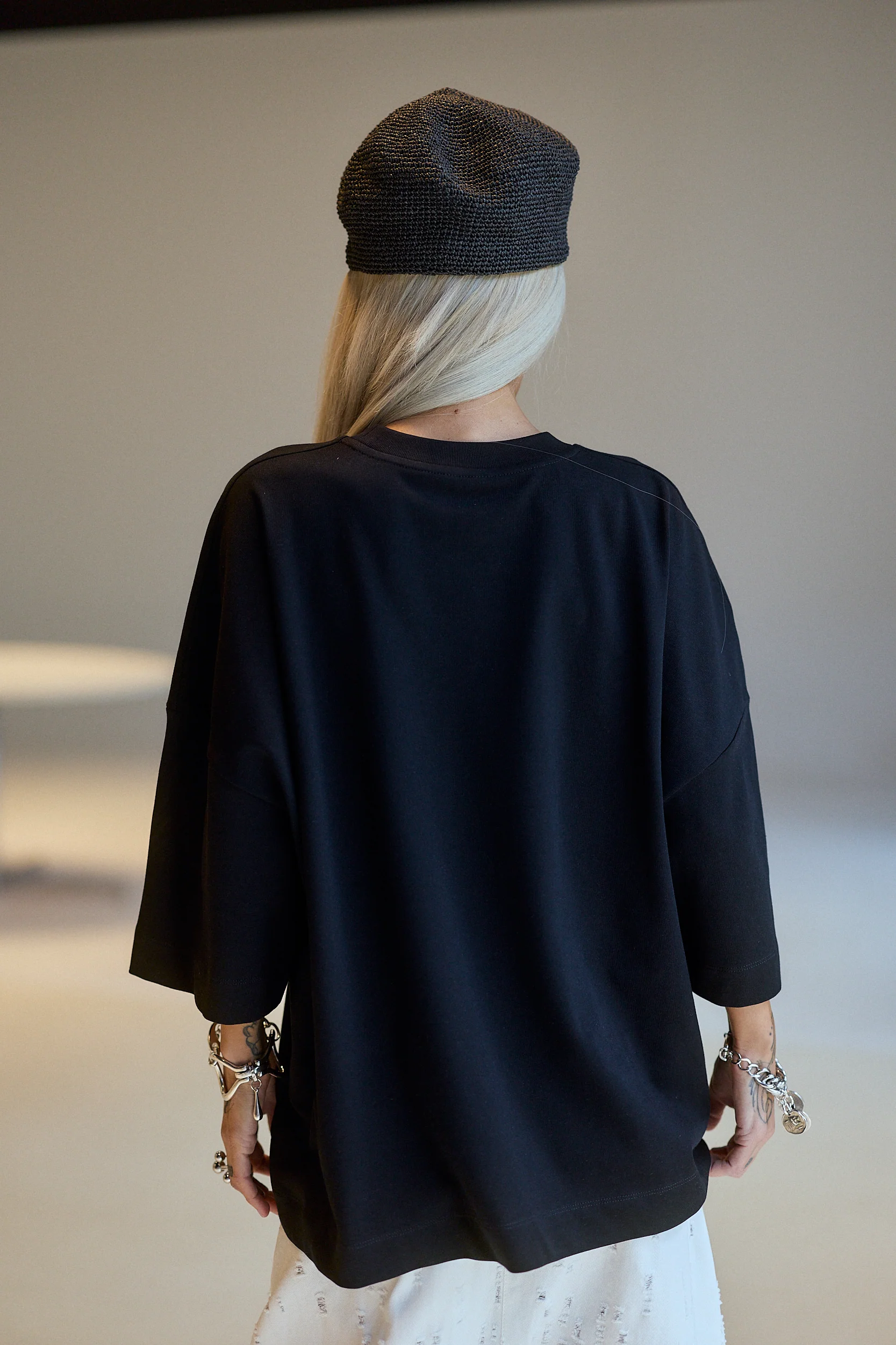 Black Oversized  Graphic T-Shirt - Image 8