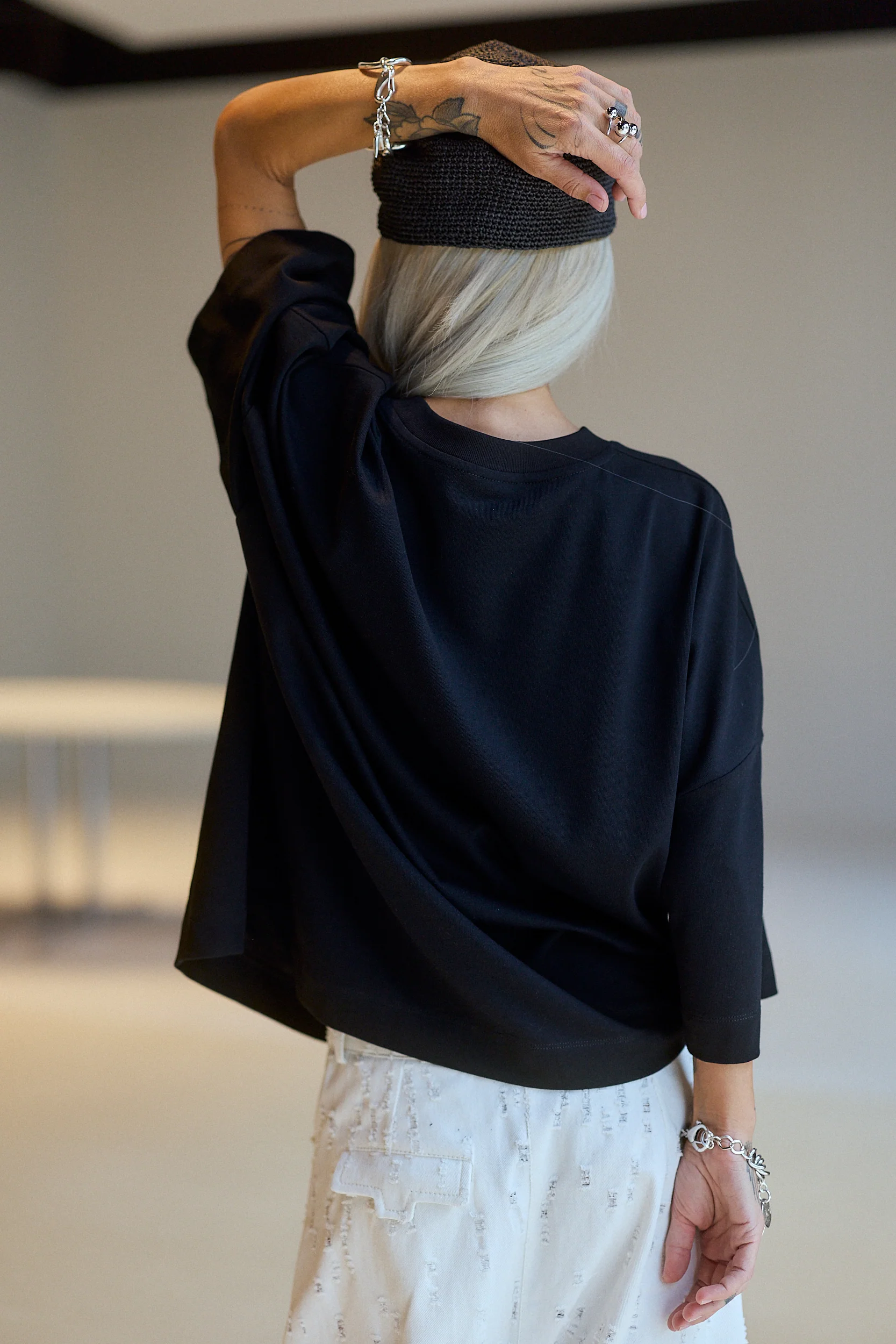 Black Oversized  Graphic T-Shirt - Image 9