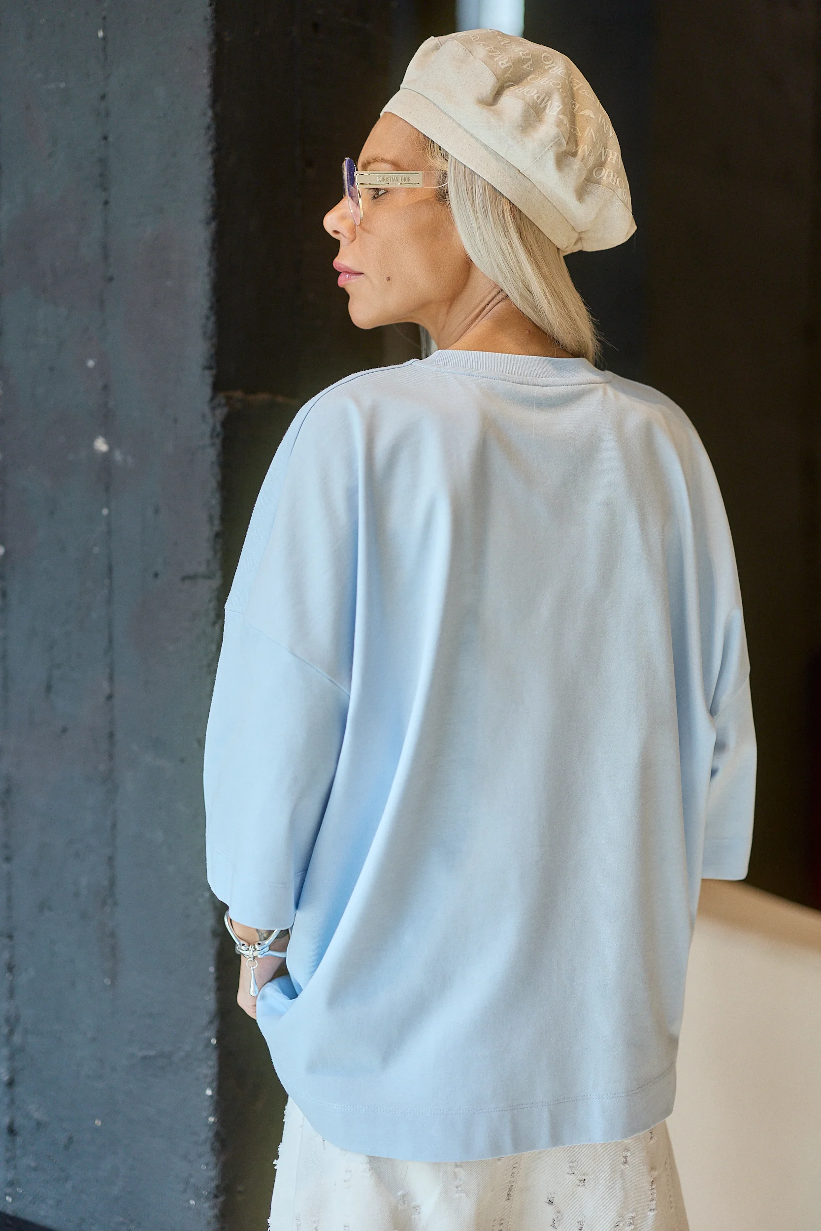 Blue Oversized Graphic T-Shirt - Image 2
