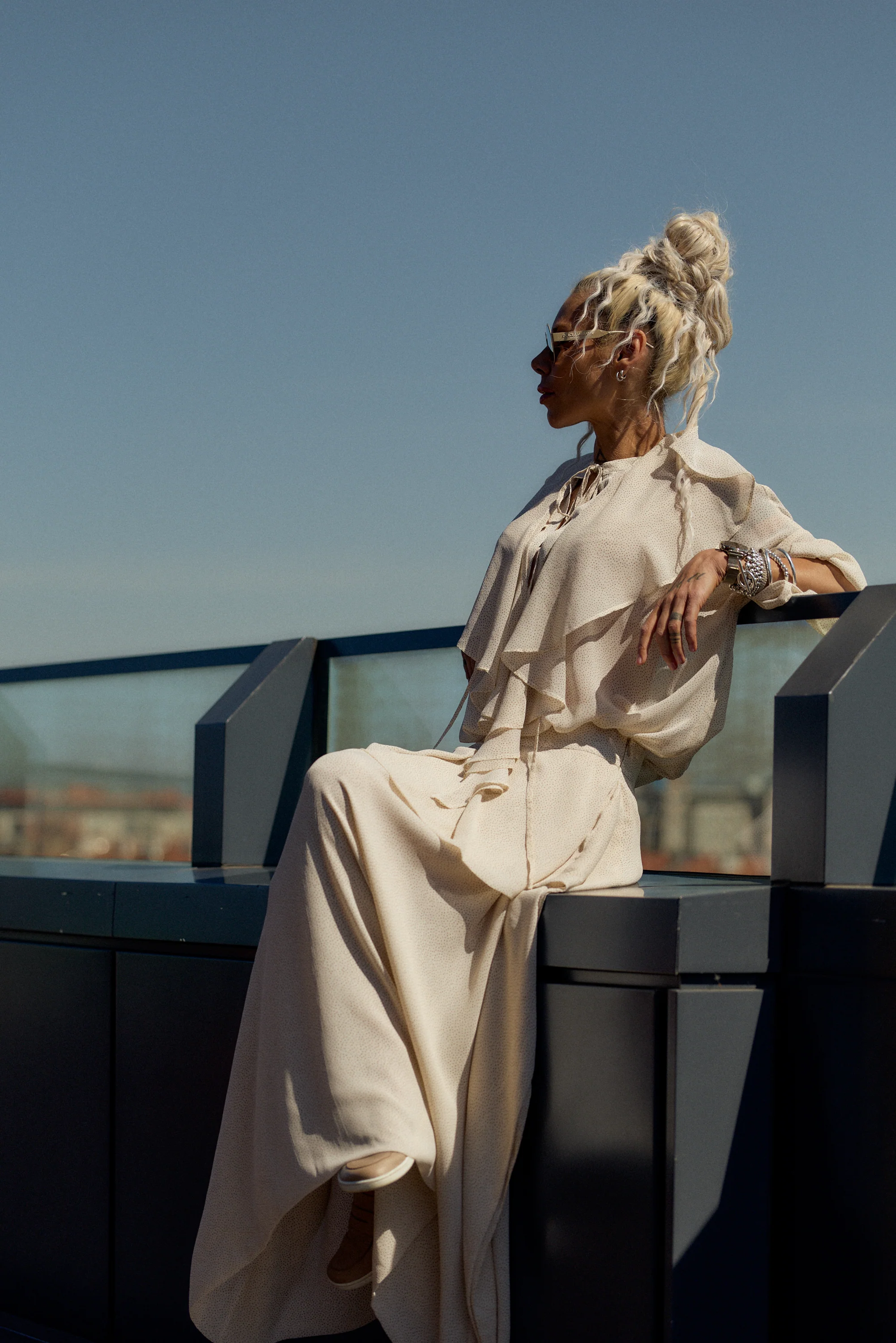 Cream Ruffle Co-Ord Set - Image 4