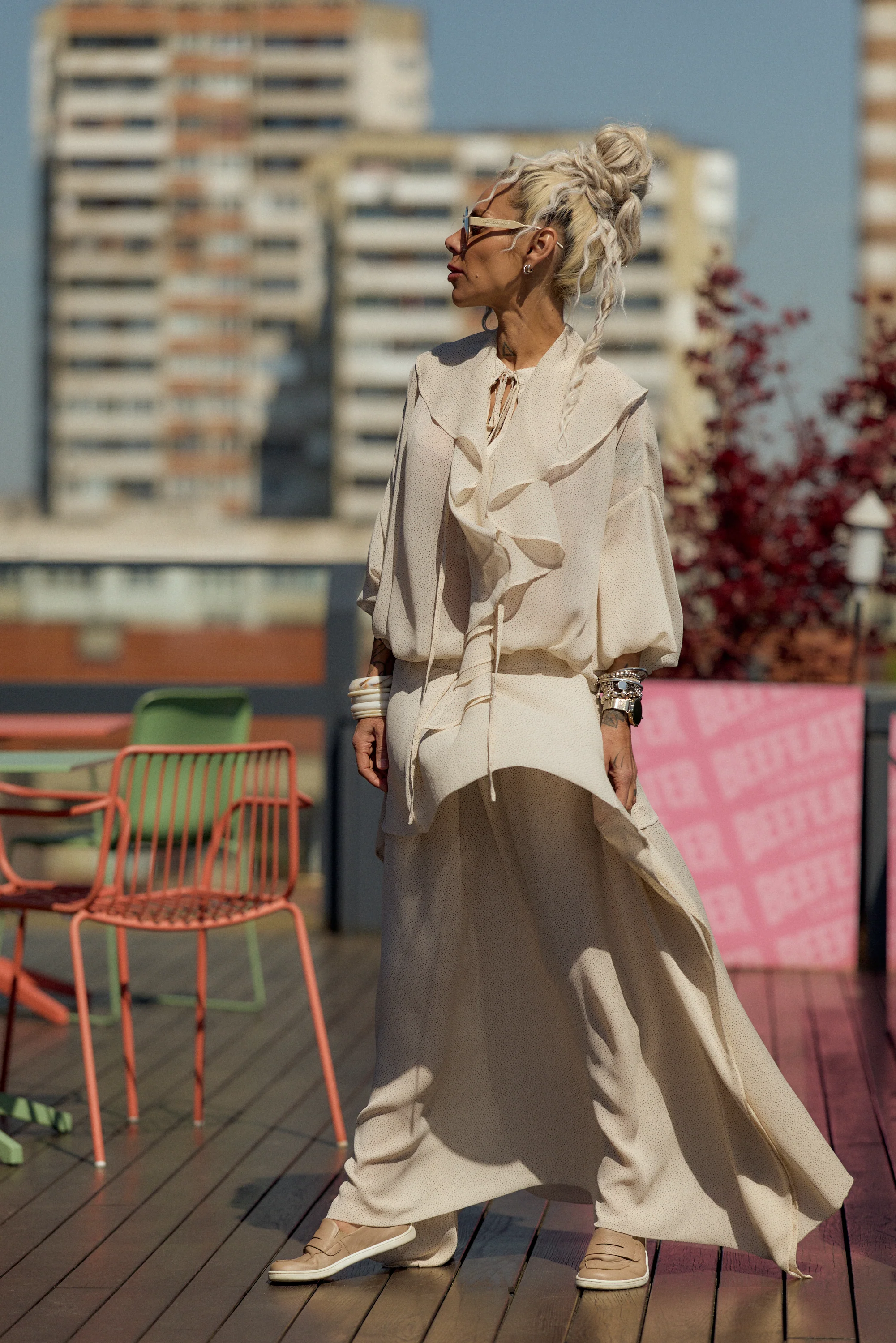 Cream Ruffle Co-Ord Set - Image 14