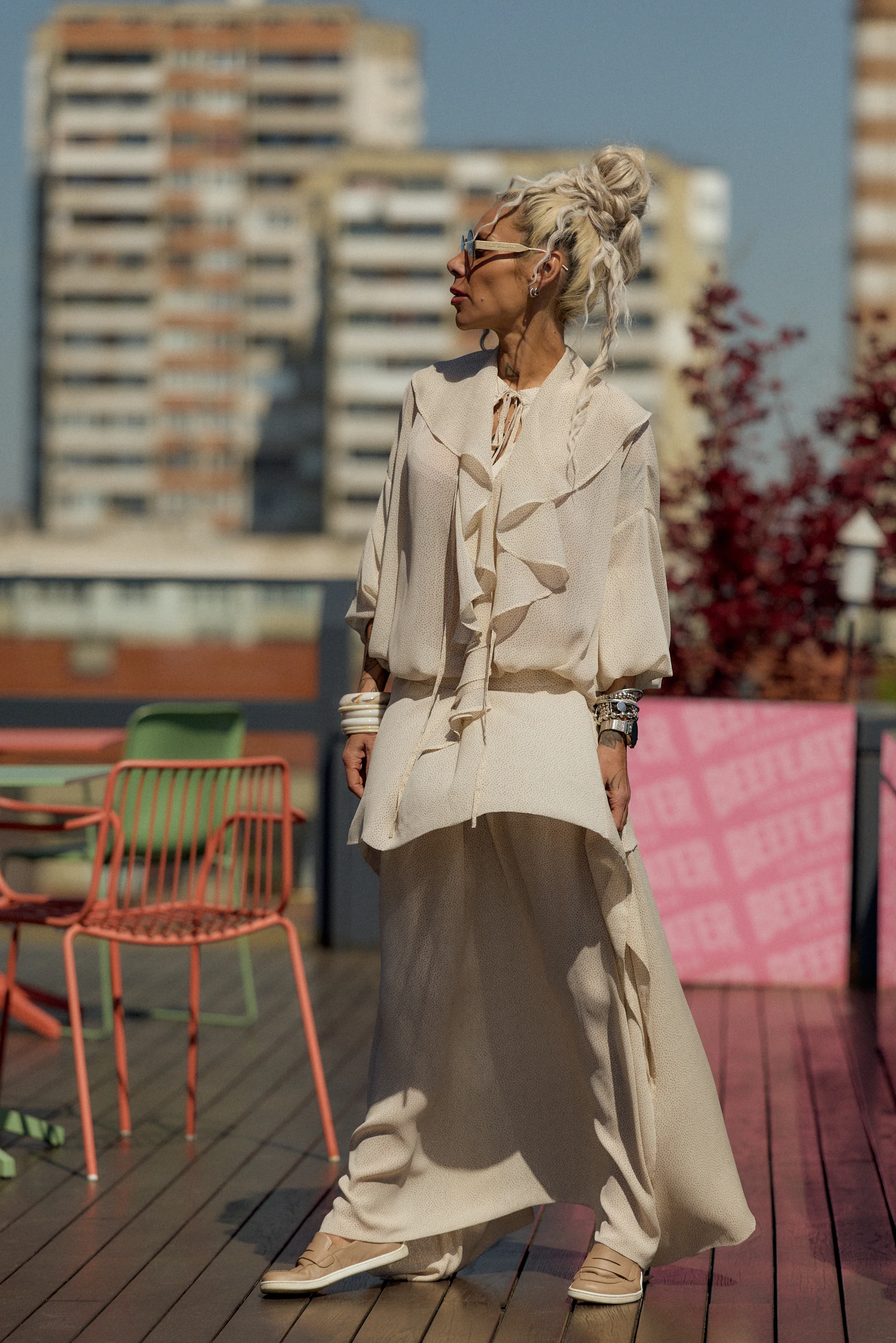 Cream Ruffle Co-Ord Set - Image 13