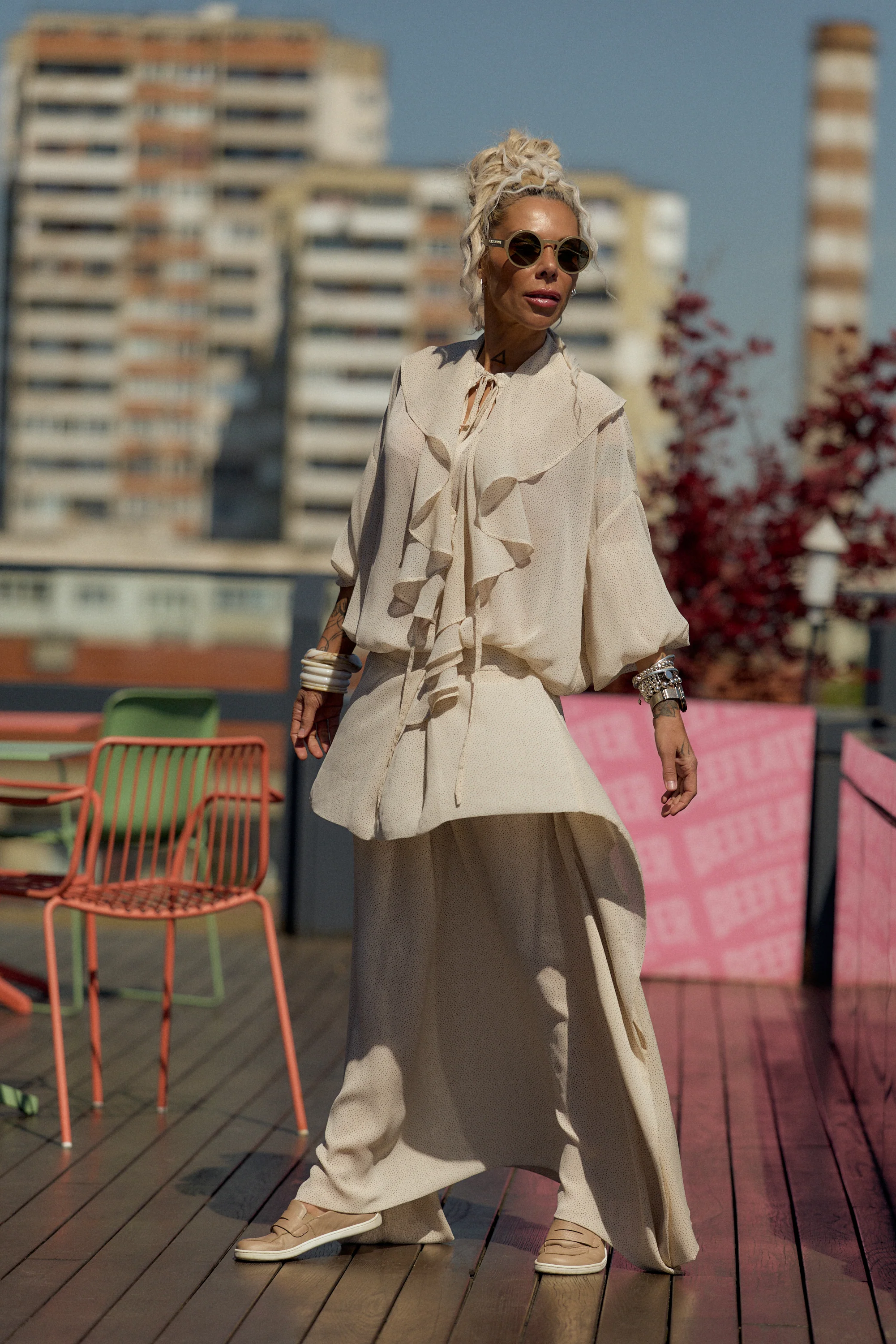 Cream Ruffle Co-Ord Set - Image 11