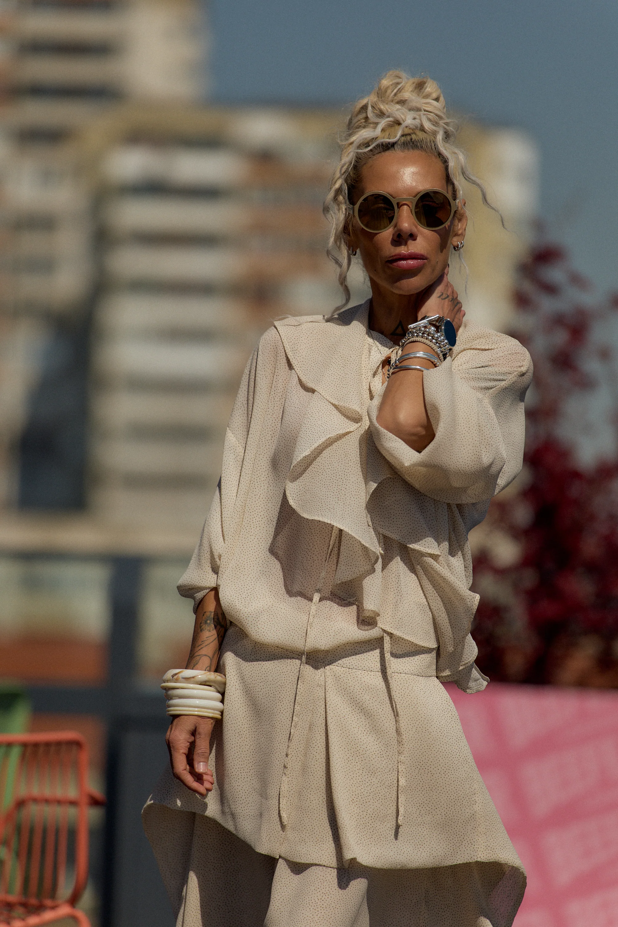 Cream Ruffle Co-Ord Set - Image 2