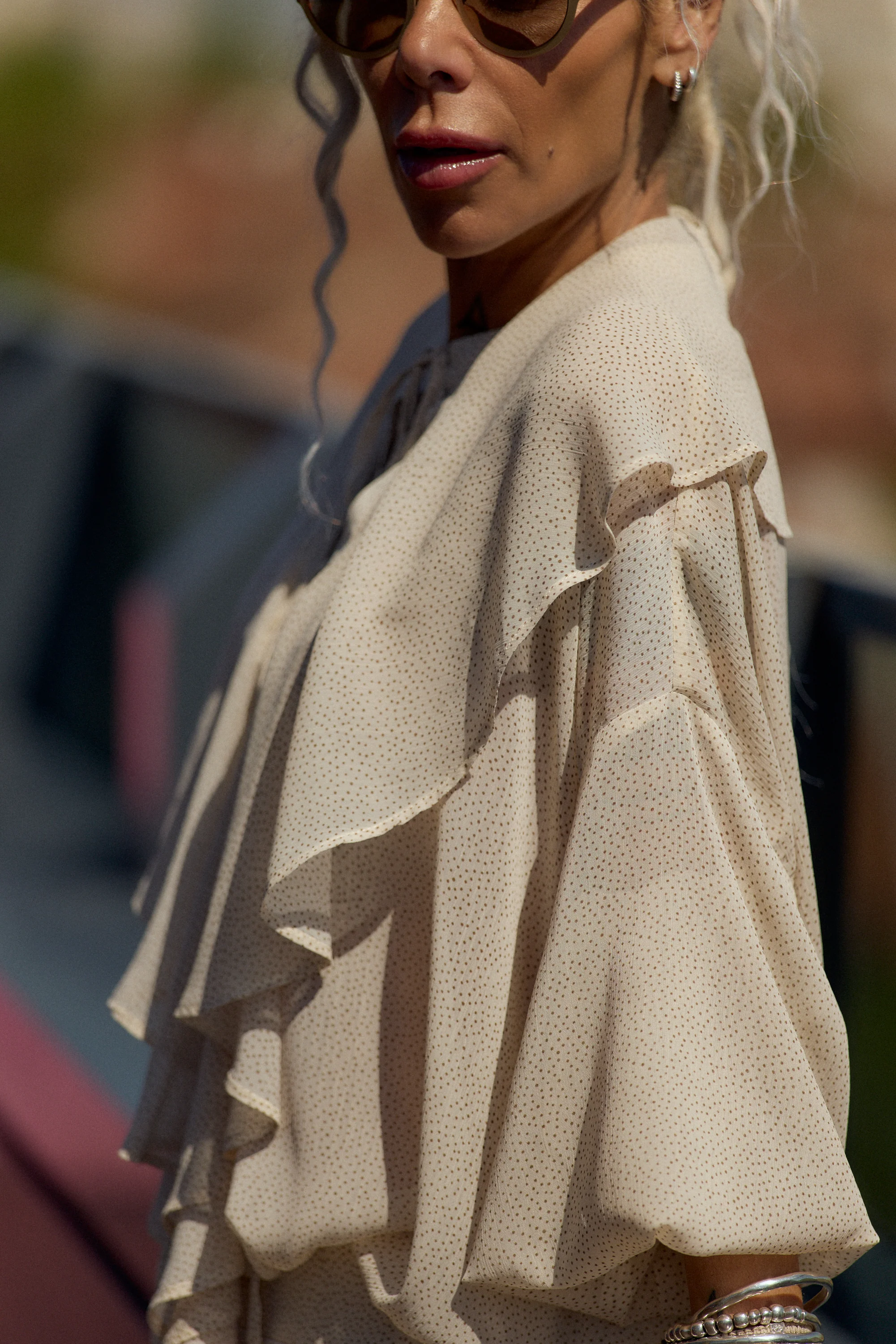 Cream Ruffle Co-Ord Set - Image 3