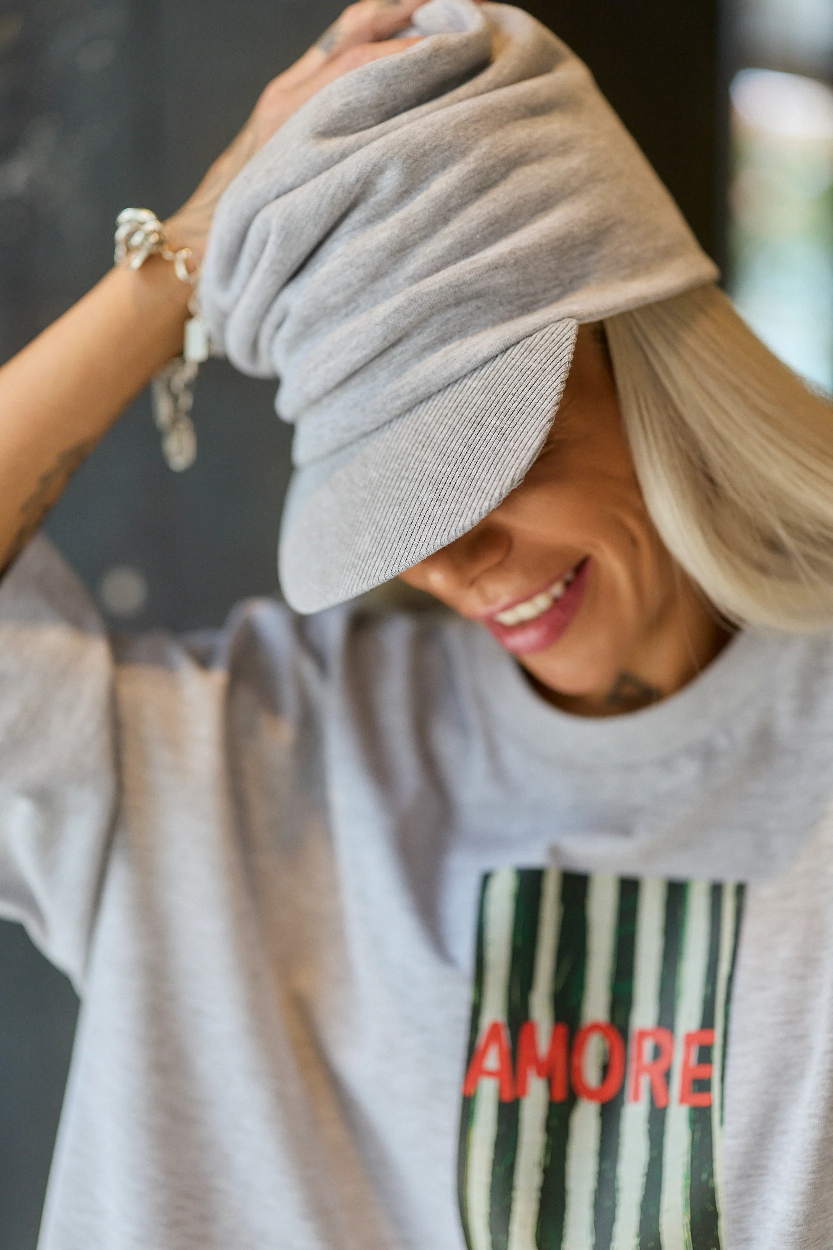 Grey Oversized Graphic T-Shirt - Image 11