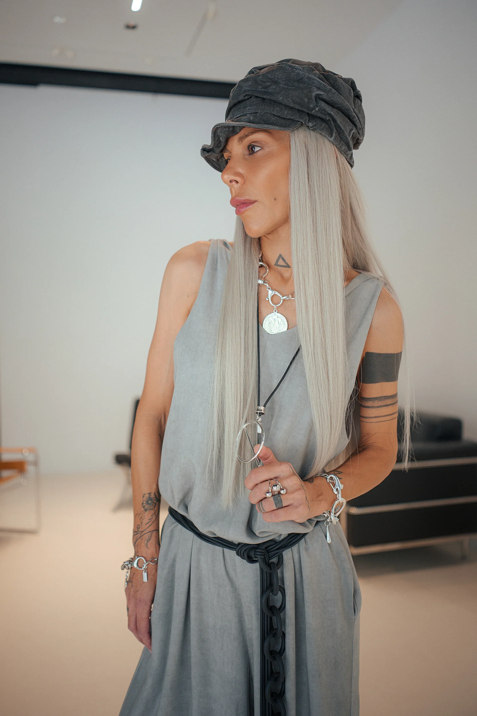 Grey Tie-Shoulder Wide-Leg Jumpsuit - Image 12