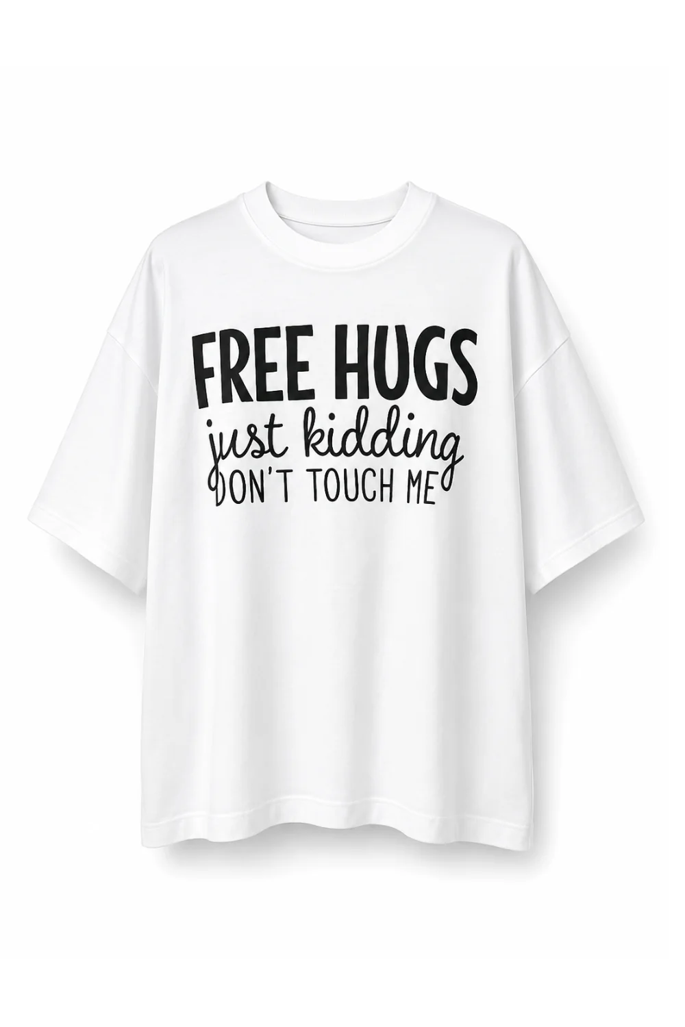Oversized Graphic T-Shirt β Free Hugs - Image 13