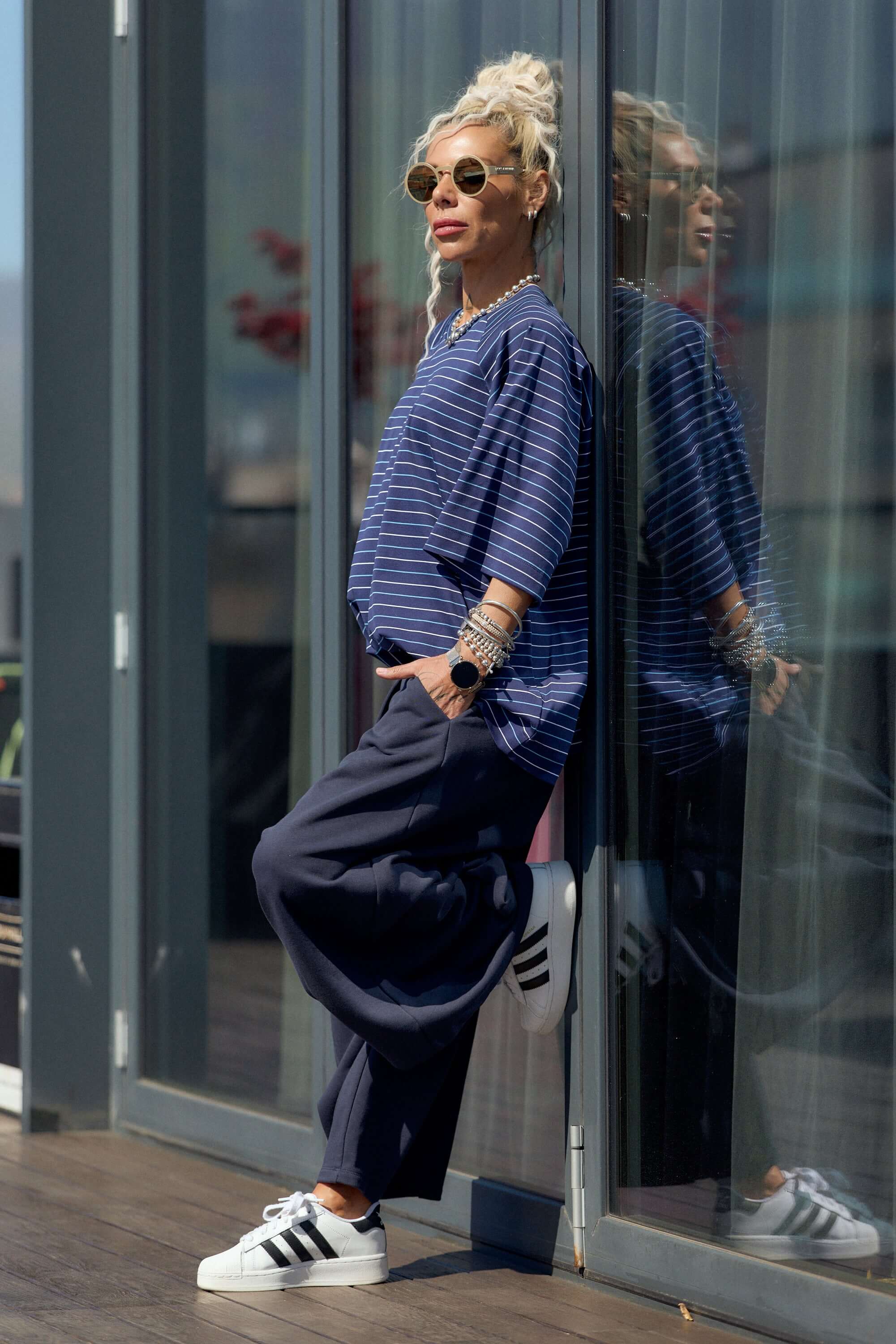 Oversized Striped T-Shirt - Image 7