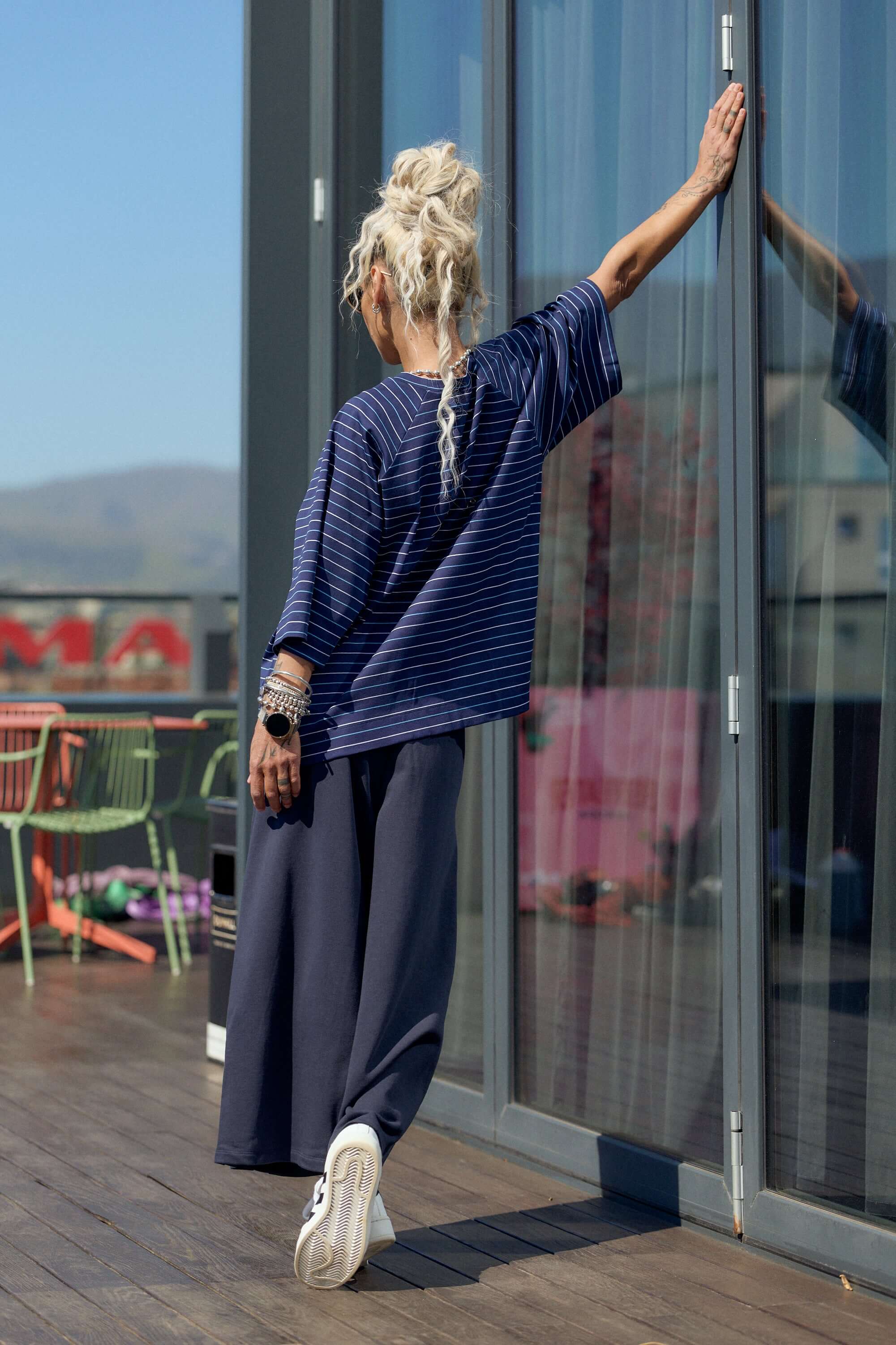 Oversized Striped T-Shirt - Image 9