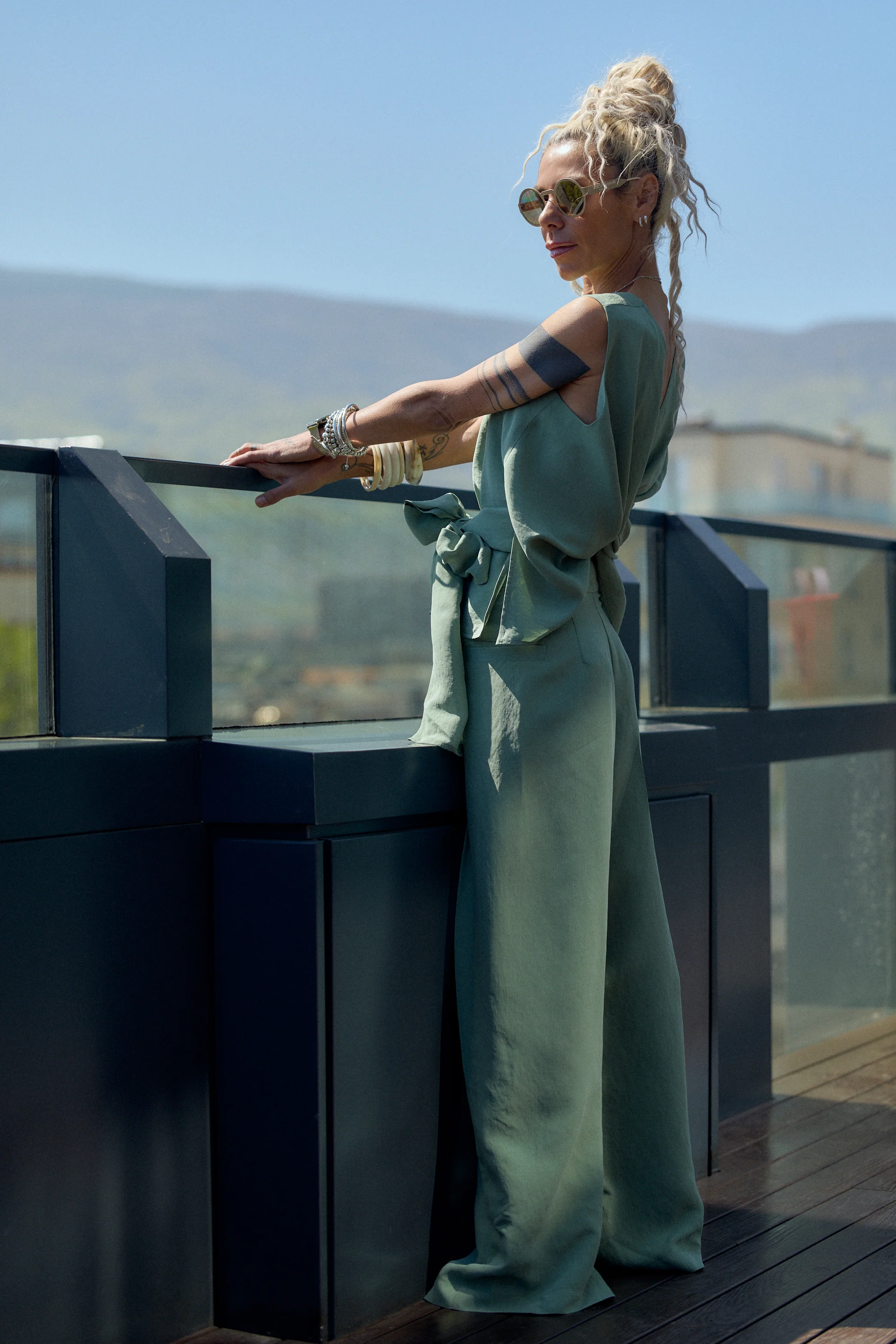 Sage Green Tie-Waist Co-Ord Set - Image 15