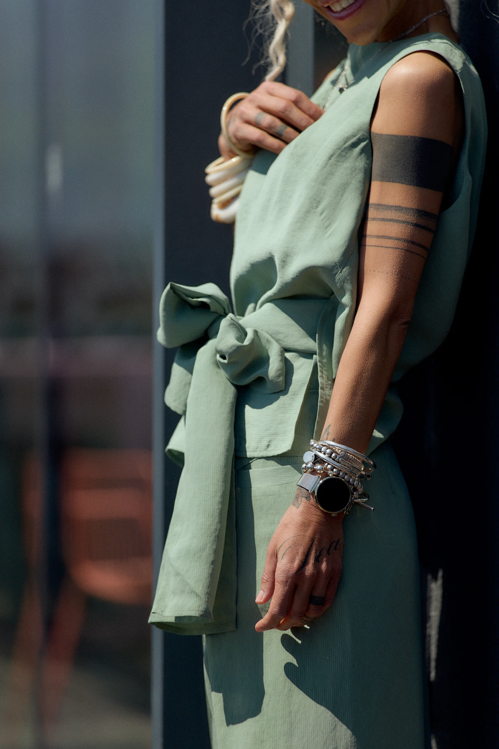 Sage Green Tie-Waist Co-Ord Set - Image 9
