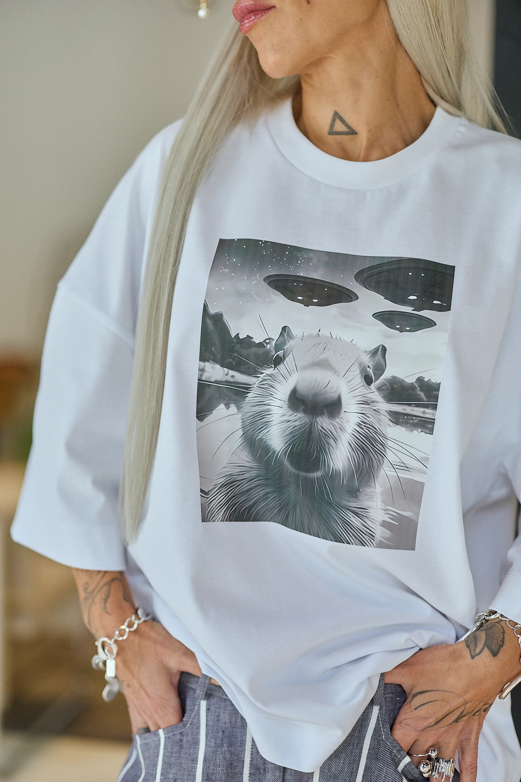 Set of Three Oversized Graphic T-Shirts - Image 2