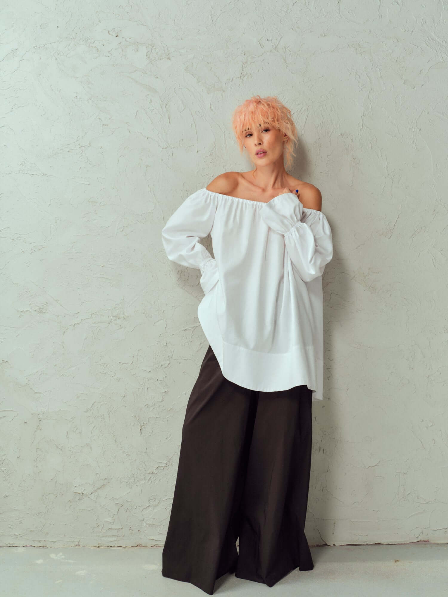 White Off-The-Shoulder Top - Image 2