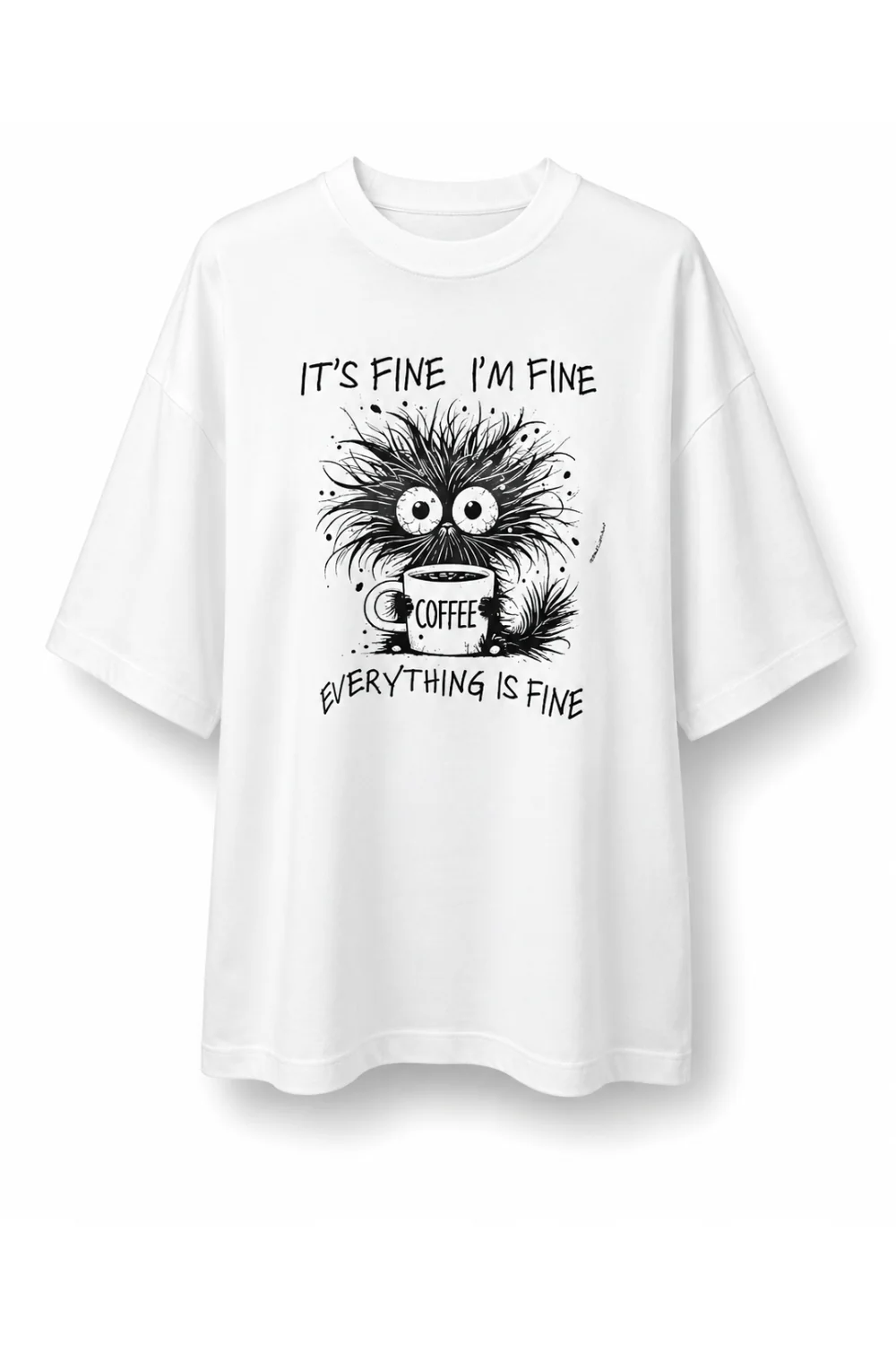 White Oversized Graphic T-Shirt - Image 2