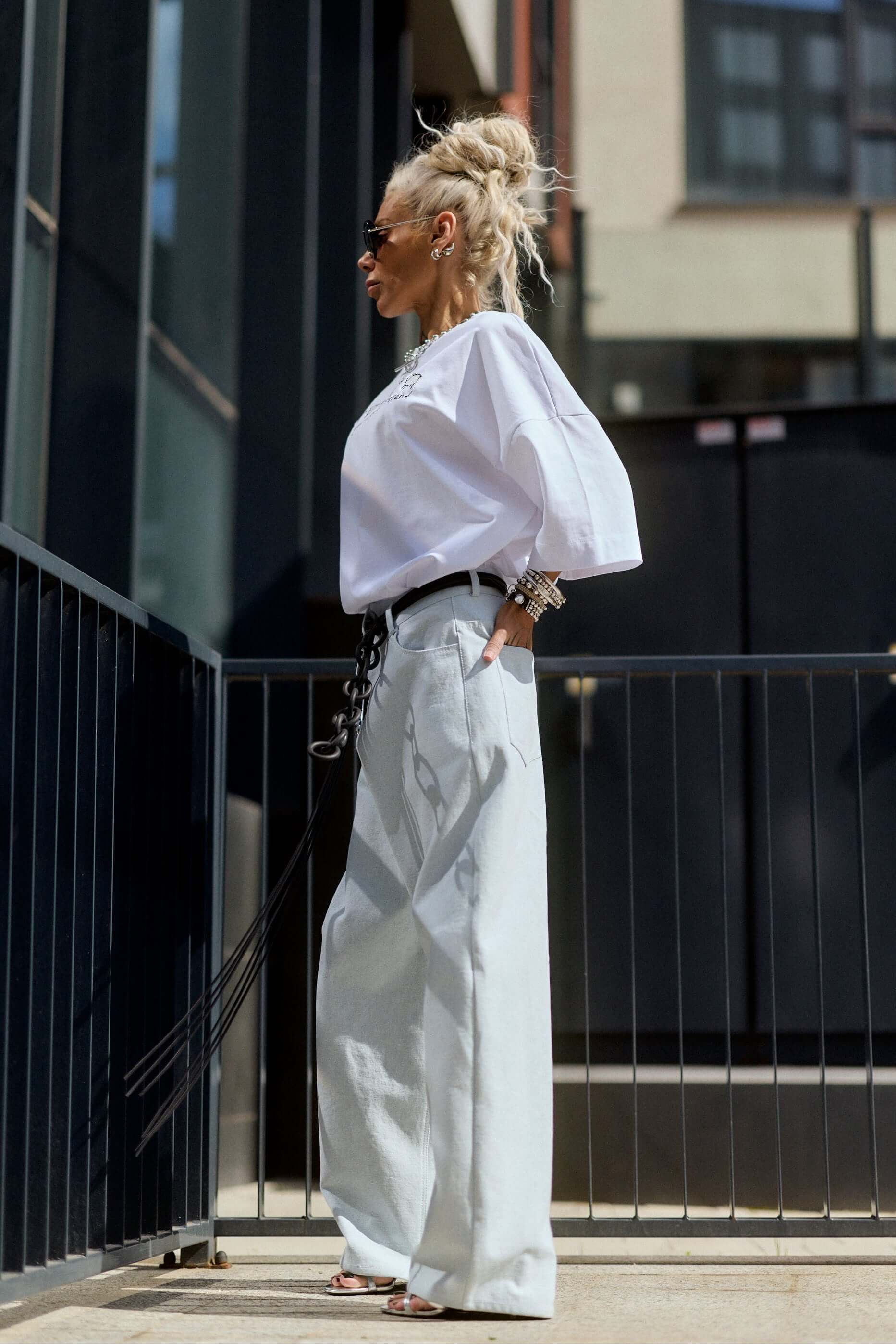 Wide-Leg Denim Pants - Image 2