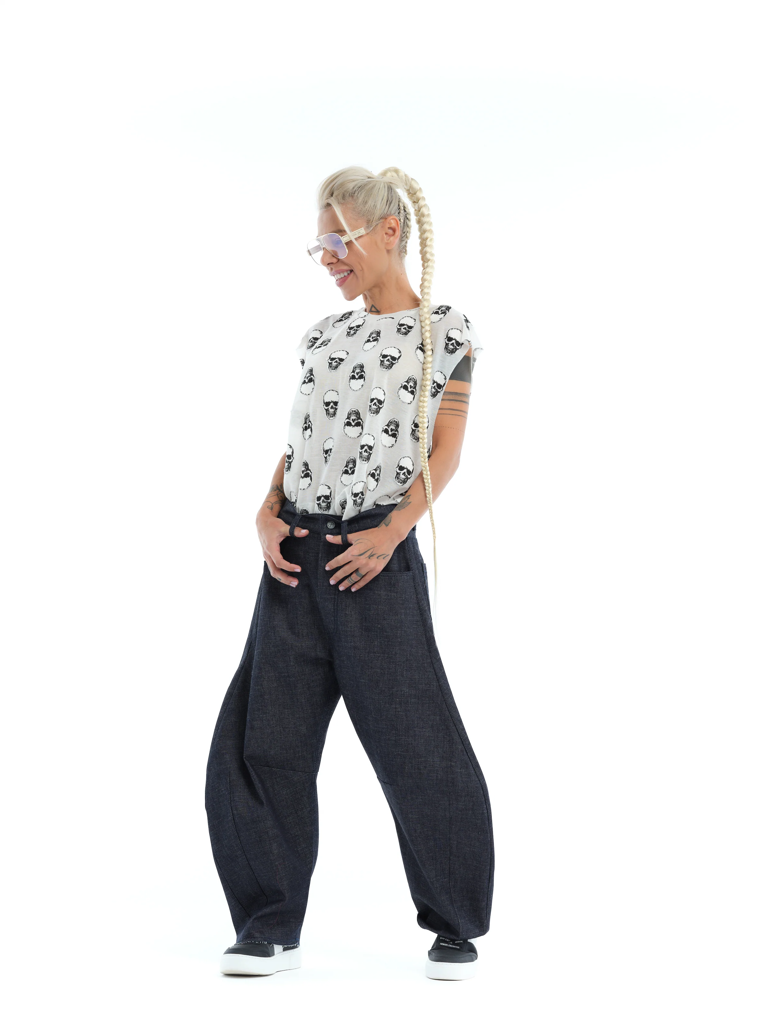 White Skull Print Top - Image 4